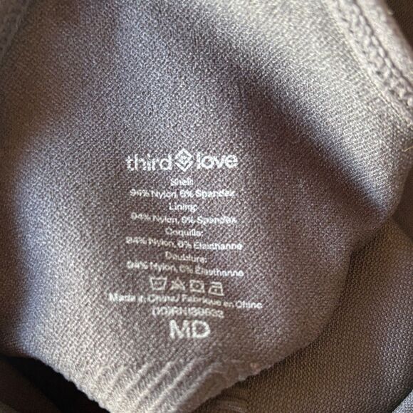 NWT ThirdLove Black Sports Bra Seamless Racerback Size M - Picture 3 of 3